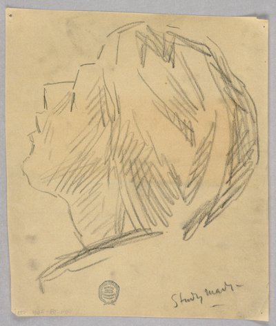 Szkic kobiecej głowy autorstwa Francis Augustus Lathrop