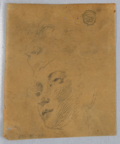Szkic kobiecej głowy autorstwa Francis Augustus Lathrop