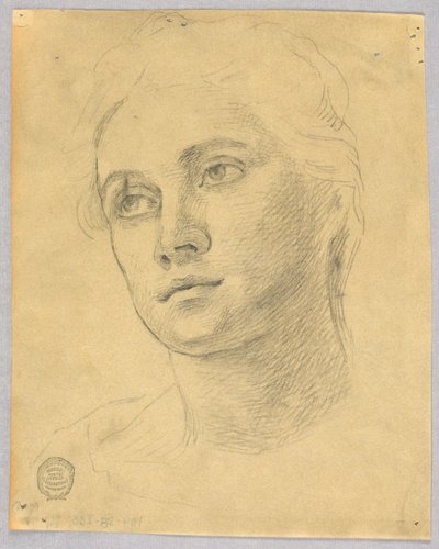 Szkic kobiecej głowy autorstwa Francis Augustus Lathrop