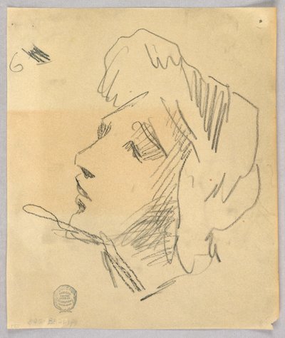 Szkic kobiecej głowy autorstwa Francis Augustus Lathrop