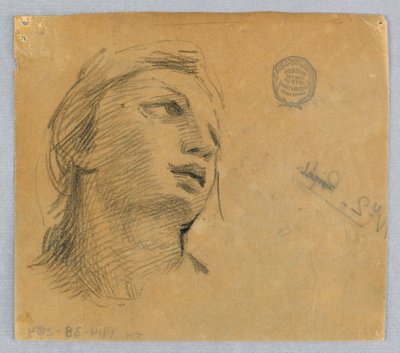 Szkic kobiecej głowy autorstwa Francis Augustus Lathrop