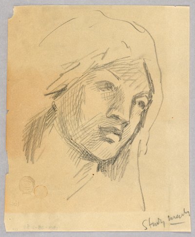 Szkic kobiecej głowy autorstwa Francis Augustus Lathrop