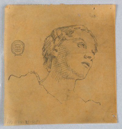 Szkic kobiecej głowy autorstwa Francis Augustus Lathrop