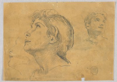 Szkice dwóch głów autorstwa Francis Augustus Lathrop