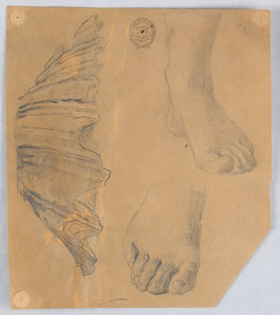 Studia stóp i karbowana muszla autorstwa Francis Augustus Lathrop