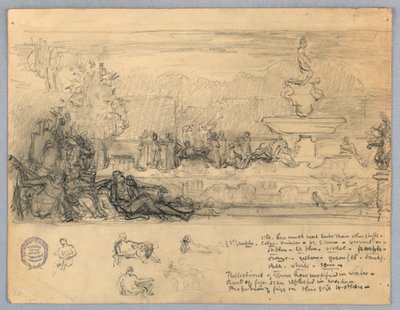 Studiuj na mural lub panel autorstwa Francis Augustus Lathrop