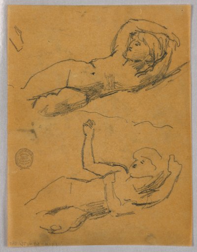 Dwa szkice aktów kobiecych autorstwa Francis Augustus Lathrop