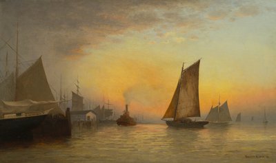 Port w Nowym Jorku, Nowy Jork, 1880 autorstwa Francis Augustus Silva