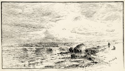 Plaża w pobliżu Point Judith, Rhode Island autorstwa Francis Augustus Silva