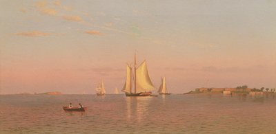 Widok na Boston Harbour w pobliżu Castle Island autorstwa Francis Augustus Silva