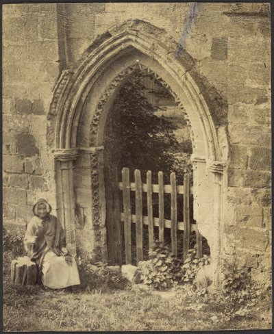 Drzwi, opactwo Rivaulx autorstwa Francis Bedford