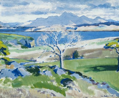 Ben Cruachan z Achnacraig, Mull, c. 1931 (olej na desce) autorstwa Francis Campbell Boileau Cadell