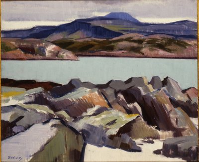 Ben More, z góry Port Beag na Sligeanach (olej na płótnie) autorstwa Francis Campbell Boileau Cadell
