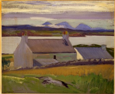 Zmrok, Iona, dalej Paps of Jura (olej na płótnie) autorstwa Francis Campbell Boileau Cadell