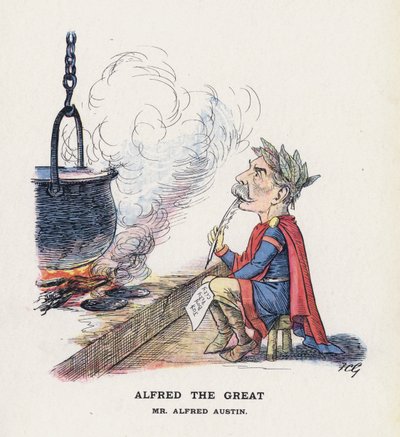 Alfred Wielki, pan Alfred Austin (kolor lito) autorstwa Francis Carruthers Gould