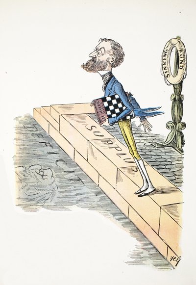 Duże F, ilustracja z Alfabetu Struwwelpetera, wiersz Harolda Begbiego (1871-1929) autorstwa Francis Carruthers Gould