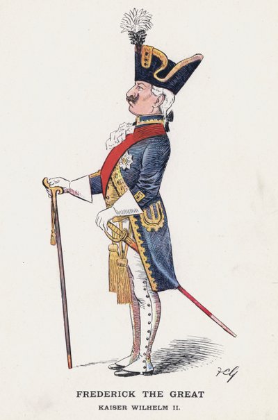 Fryderyk Wielki, Kaiser Wilhelm II (kolor lito) autorstwa Francis Carruthers Gould