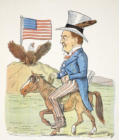 Jego celencja X, ilustracja z alfabetu Struwwelpeter, wiersz Harolda Begbiego (1871-1929) autorstwa Francis Carruthers Gould