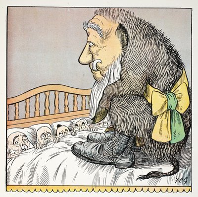 O, ilustracja z alfabetu Struwwelpeter, wiersz Harolda Begbiego (1871-1929) autorstwa Francis Carruthers Gould