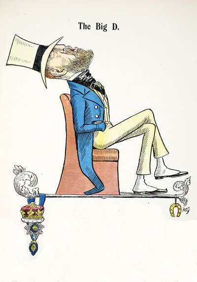 Big D, ilustracja z alfabetu Struwwelpeter, wiersz Harolda Begbiego (1871-1929) autorstwa Francis Carruthers Gould
