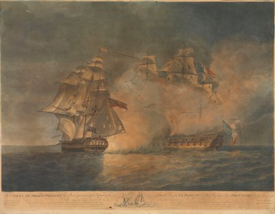 Zdobycie "La Tribune" przez HMS "Unicorn", 8 czerwca 1796 r. autorstwa Francis Chesham