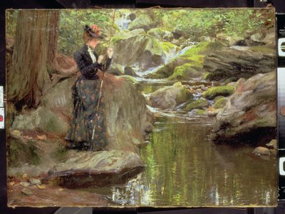 Baiting the Line (olej na płótnie) autorstwa Francis Coates Jones