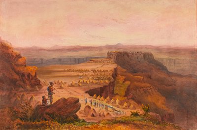 Magdala, widok z Selassie, z widokiem na obóz armii króla Teodora na płaskowyżu Salamji, Abisynii autorstwa Francis Cornelius James