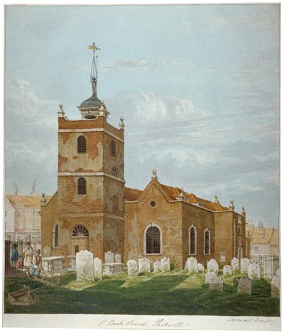 Kościół św. Pawła, Shadwell, Londyn, c1810 autorstwa Francis Danby