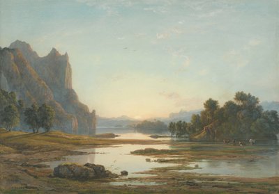 Zachód słońca nad rzeką Krajobraz autorstwa Francis Danby