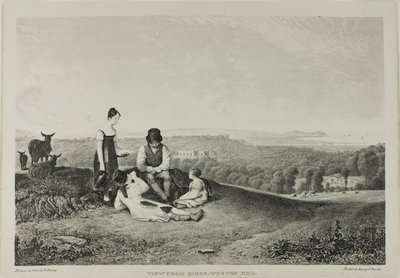 Widok z Kings, Weston Hill, z trzech widoków, ilustrujący scenerię Bristolu i jego okolic autorstwa Francis Danby