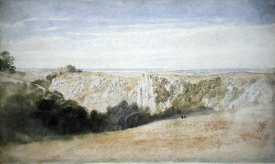 Widok w pobliżu wąwozu Cheddar (akwarela na papierze) autorstwa Francis Danby