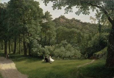 Widok Blaise Castle Woods (olej na panelu) autorstwa Francis Danby