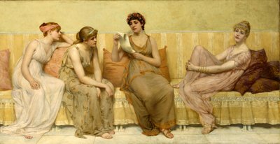 Czytanie historii Oenone autorstwa Francis Davis Millet