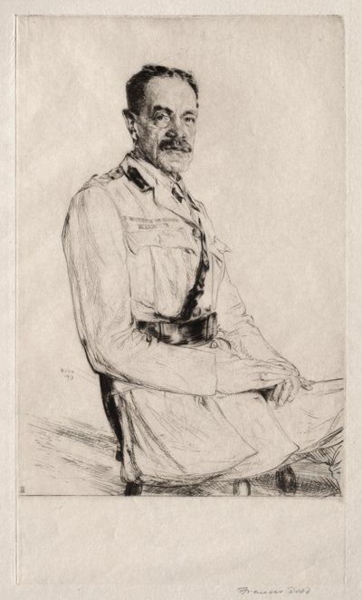 Generał dywizji Sir John Edward Cooper autorstwa Francis Dodd
