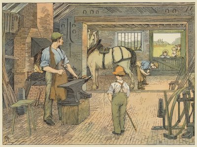Kowal (litografia kolorowa) autorstwa Francis Donkin Bedford