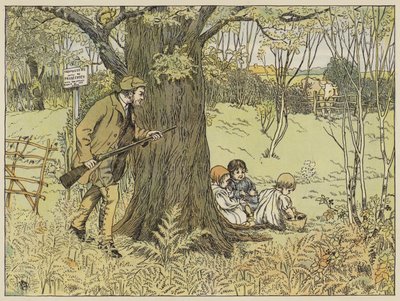Game-Keeper (druk kolorowy) autorstwa Francis Donkin Bedford