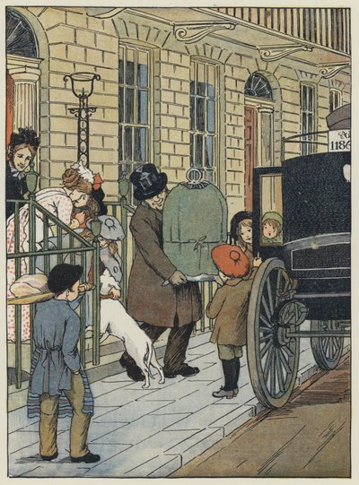 Londyn: Homeward Bound! (kolorowa litografia) autorstwa Francis Donkin Bedford