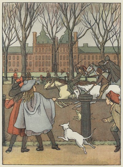 Londyn: Rotten Row (kolorowa litografia) autorstwa Francis Donkin Bedford
