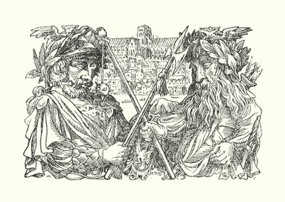 Wesoła Anglia: Stary Londyn (litografia) autorstwa Francis Donkin Bedford