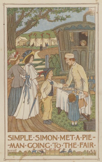 Prosty Simon spotkał piemana idącego na targ (kolorowa litografia) autorstwa Francis Donkin Bedford