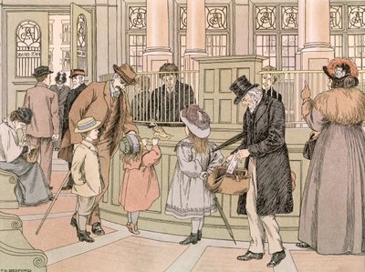 Bank, z "Księgi sklepów autorstwa Francis Donkin Bedford