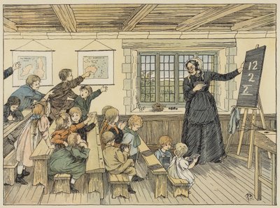 The Dame (kolorowa litografia) autorstwa Francis Donkin Bedford