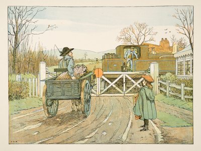 Maszynista, od Four and Twenty Toilers, wyd. 1900 (kolorowa litografia) autorstwa Francis Donkin Bedford