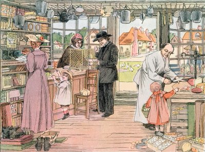 Sklep wielobranżowy, 1899. Z Księgi sklepów, 1899 autorstwa Francis Donkin Bedford