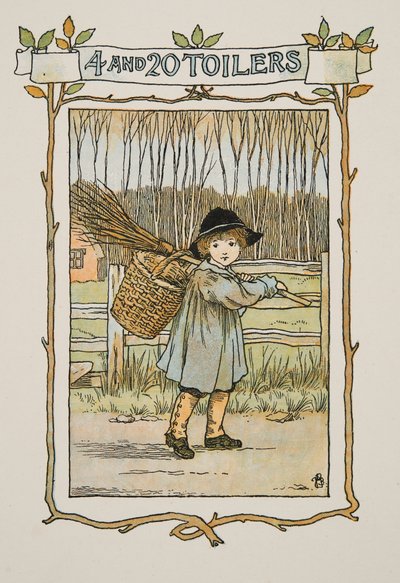 Winieta z Four and Twenty Toilers, wyd. 1900 (kolorowa litografia) autorstwa Francis Donkin Bedford