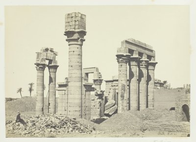 Świątynia Kleopatry w Erment, niedaleko Teb, 1857. autorstwa Francis Frith