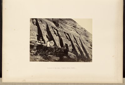 Fasada małej świątyni Abou Simbel autorstwa Francis Frith