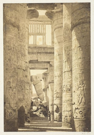 Wnętrze Sali Kolumnowej, 1857, druk 1862. autorstwa Francis Frith