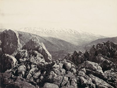 Góra Hermon, Góra Przemienienia, ca. 1857. autorstwa Francis Frith