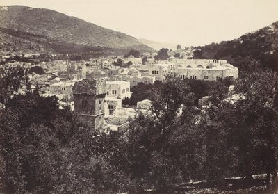 Nablous, Starożytne Sychem, 1857. autorstwa Francis Frith